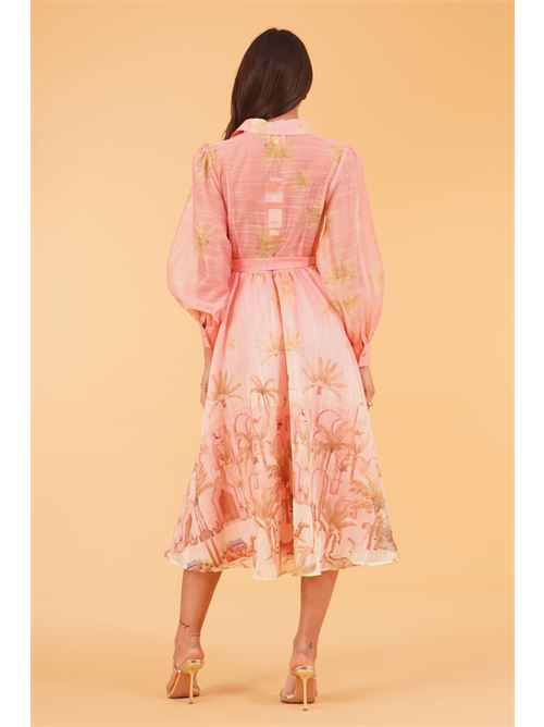 Abito chemisier in organza fantasia twins fantasy | T4998PRINT